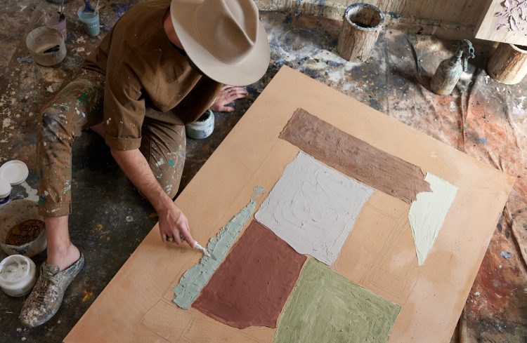 Austin painter Tyler Guinn photographed by Austin lifestyle phot