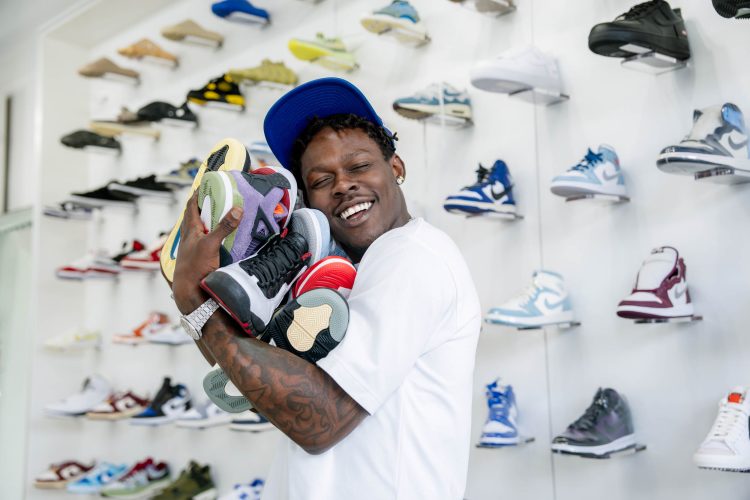 Baseball Player Jazz Chisholm Hugs Sneakers