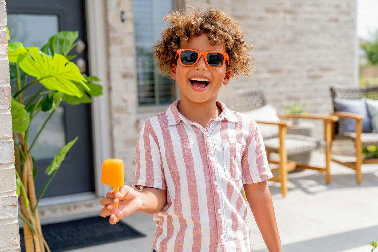Boy Enjoying Popsicle