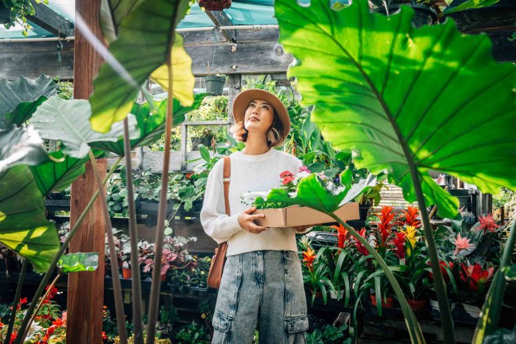 Pro Golfer Michelle West Wie Plant Shopping
