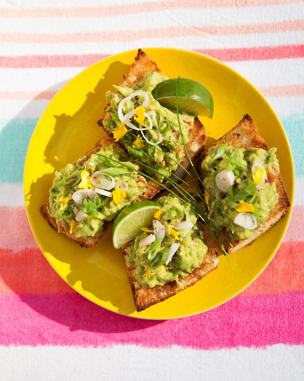 avocado toast poolside