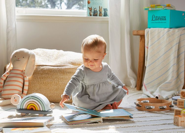 baby reading board book