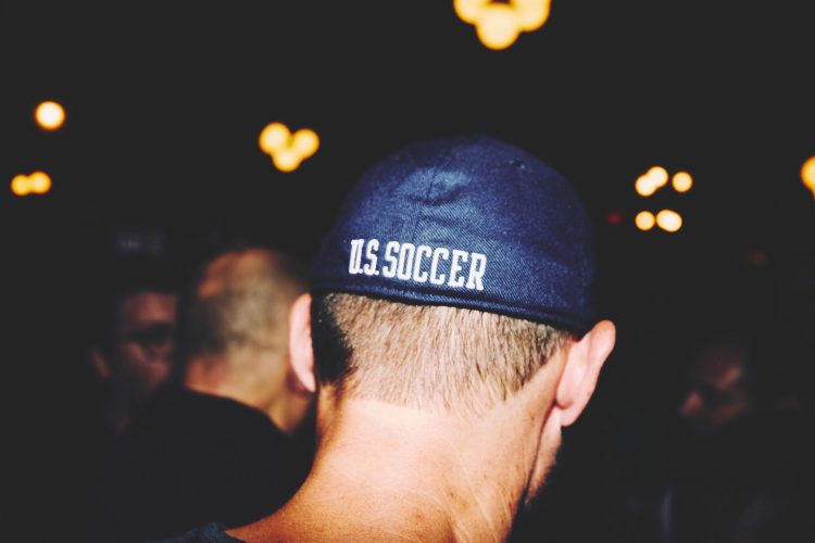 back of us soccer baseball hat