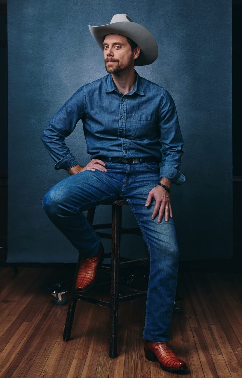 cowboy denim boots hat austin