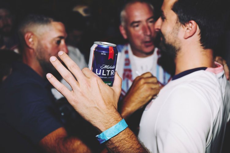 hand holding michelob ultra austin