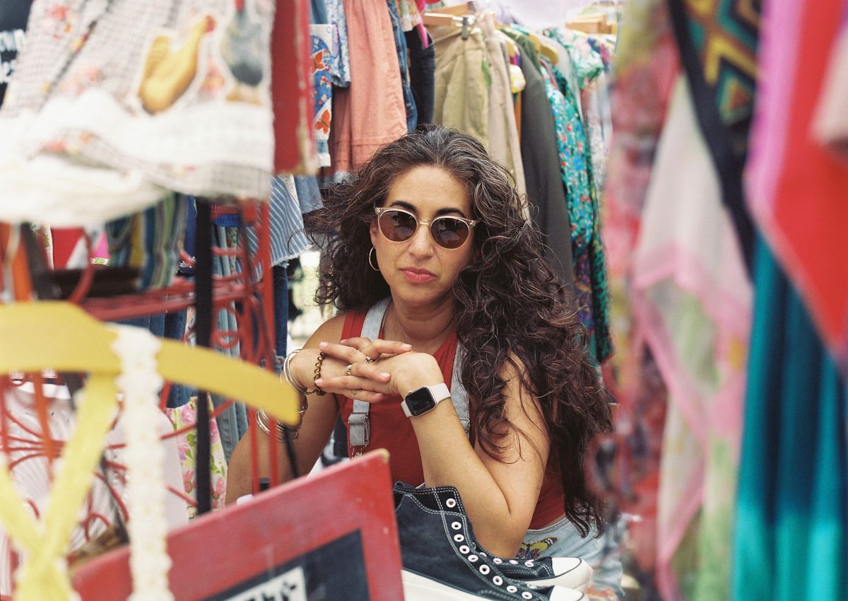 woman sunglasses vintage clothing austin